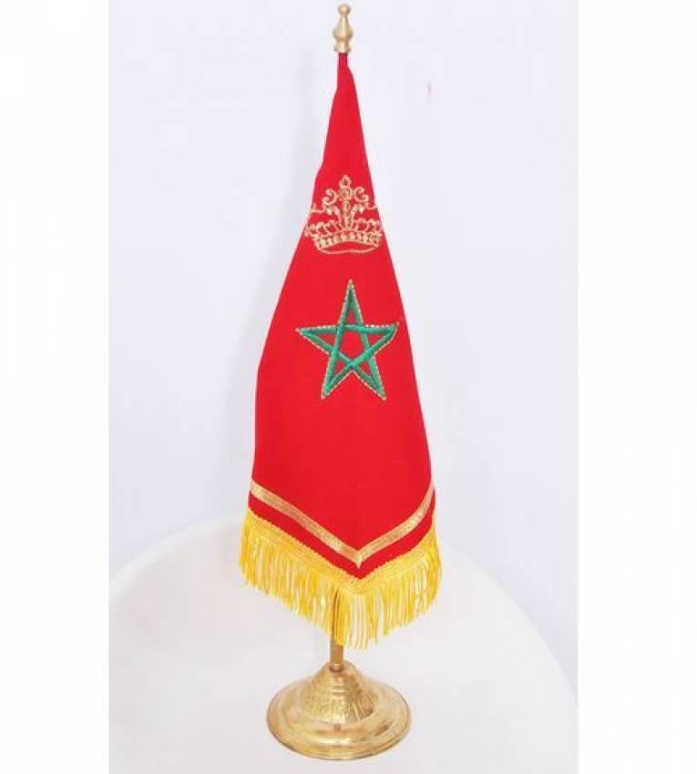 Le drapeau marocain ajoute un bel éclat à votre bureau